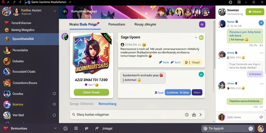 Komunitas aktif yang mendukung interaksi antar pemain.